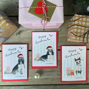 Personalised Christmas card for dog lovers