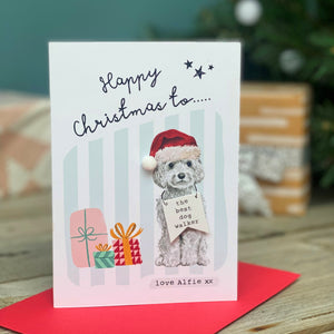 Personalised Cockapoo Christmas Card 