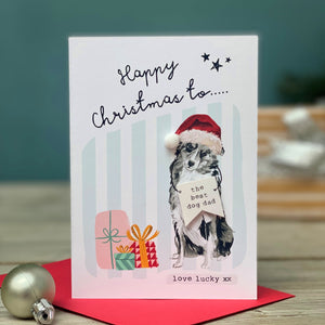 Personalised Dog owner Christmas Card
