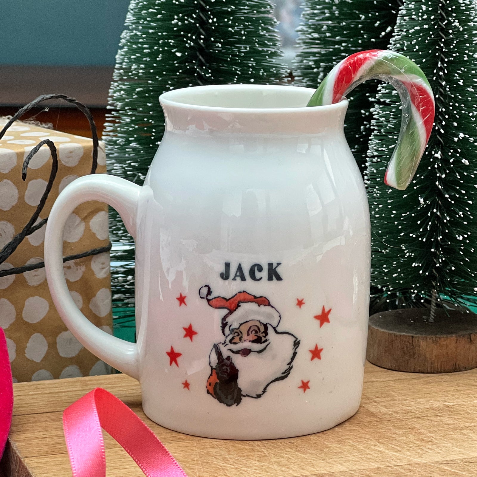Personalised Father Christmas mugs for kids