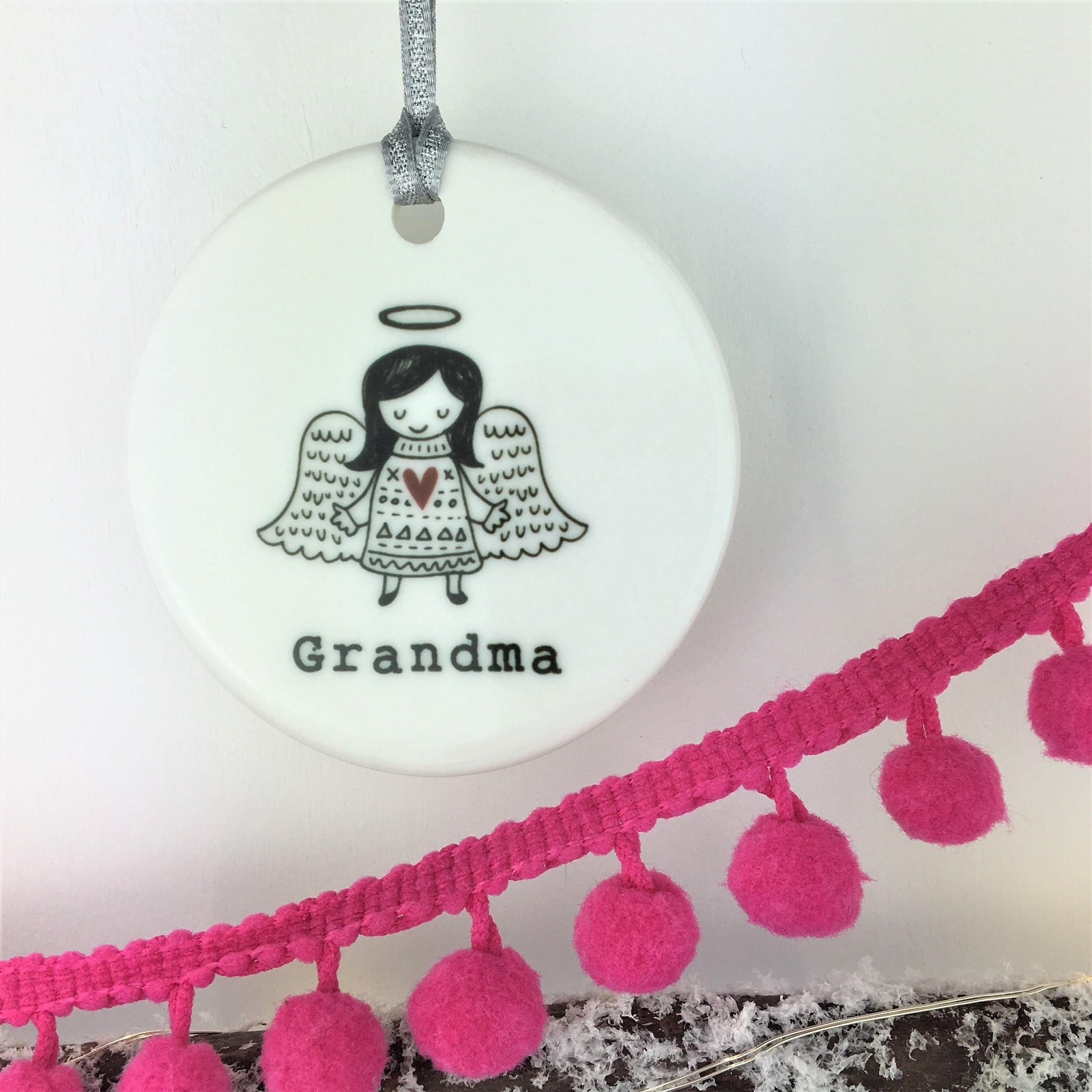 Personalised Memorial Christmas decoration with Angel 