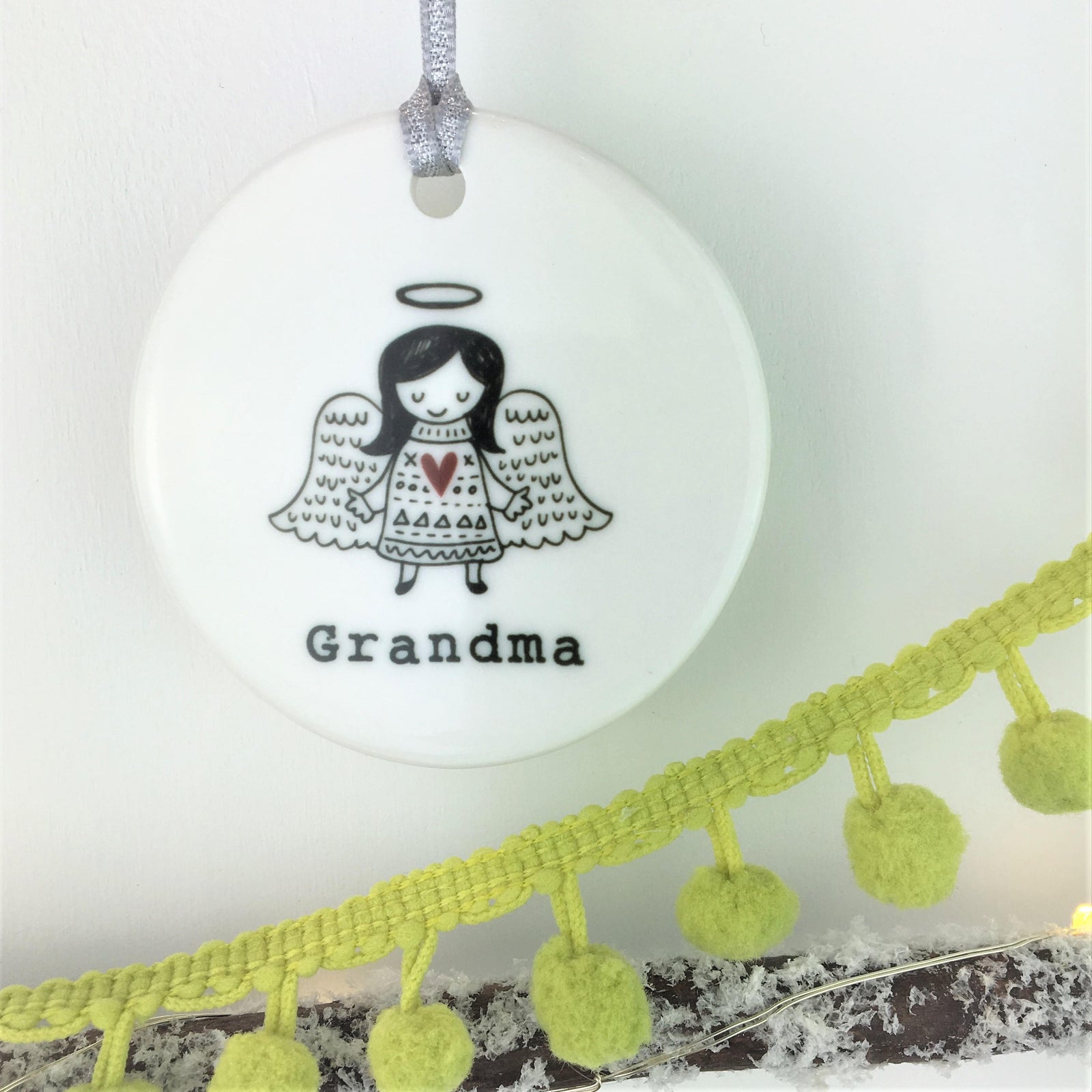 Personalised Memorial Christmas decoration with Angel 