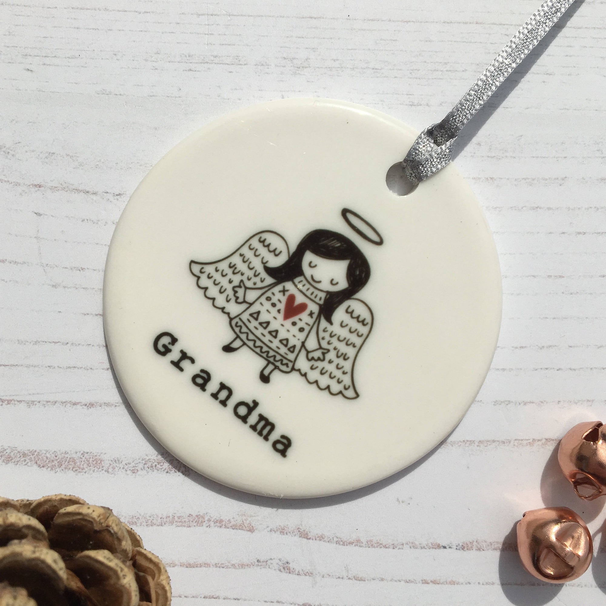 Personalised Memorial Christmas decoration with name