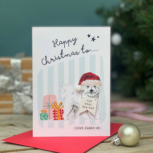 Personalized Christmas Card for dog lovers