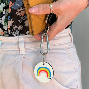 Rainbow Key Ring With Message