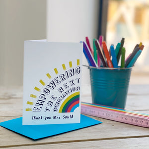 Teacher Thank You Card - Empowering The Next Generation