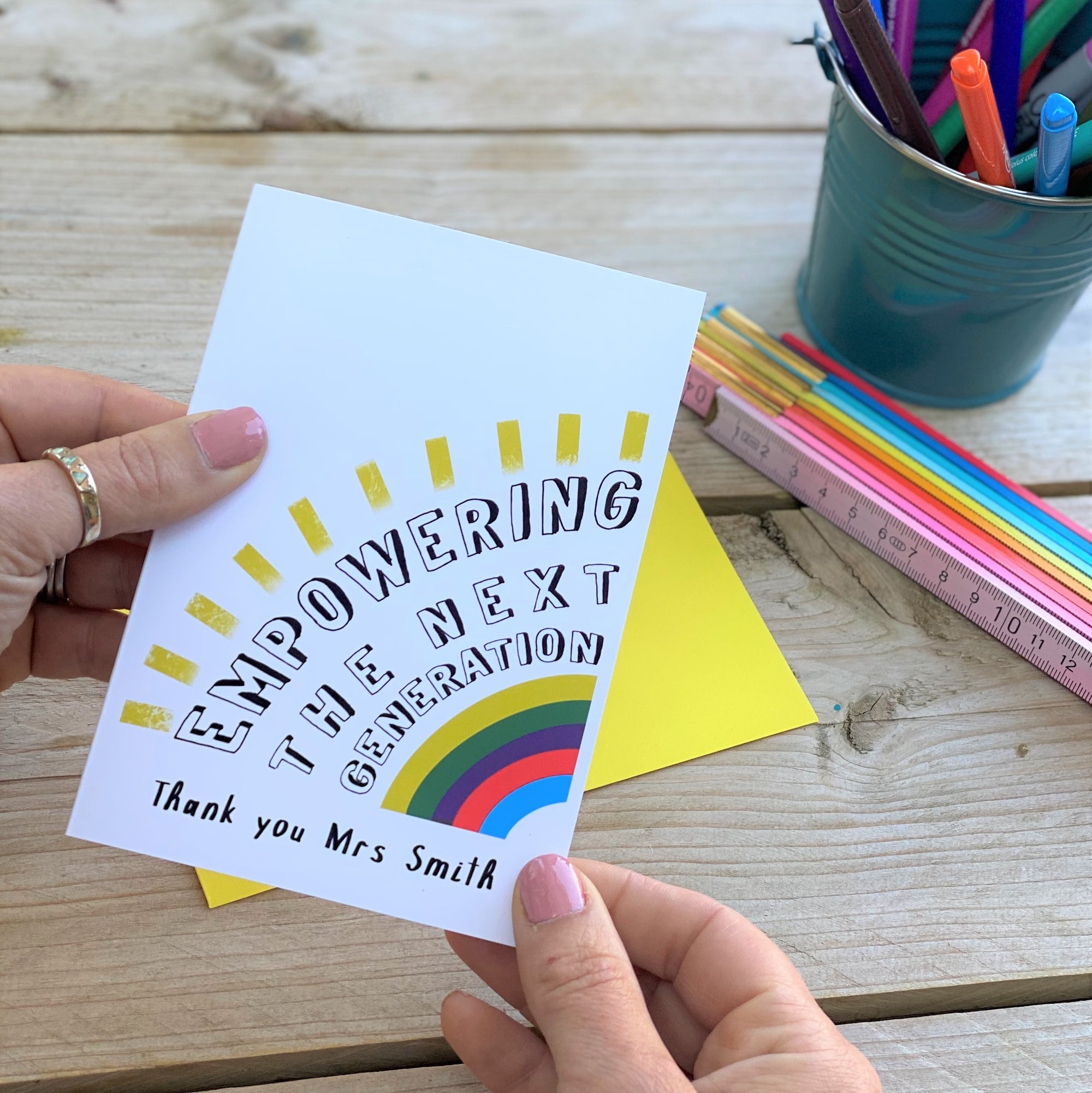 Teacher Thank You Card - Empowering The Next Generation