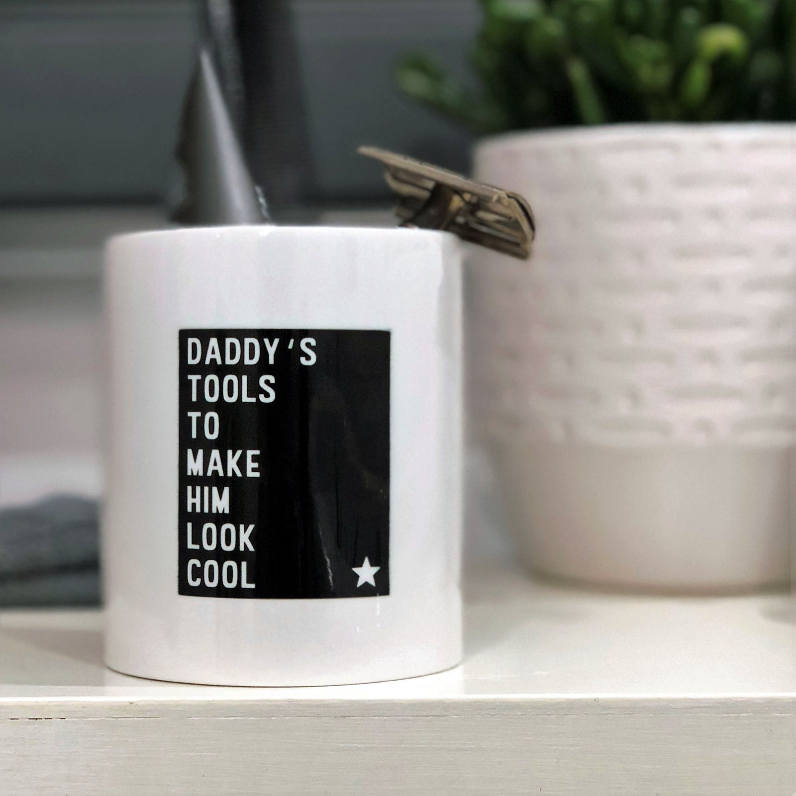 Daddys Tools To Make Him Look Cool Grooming Kit Pot - Hendog Designs