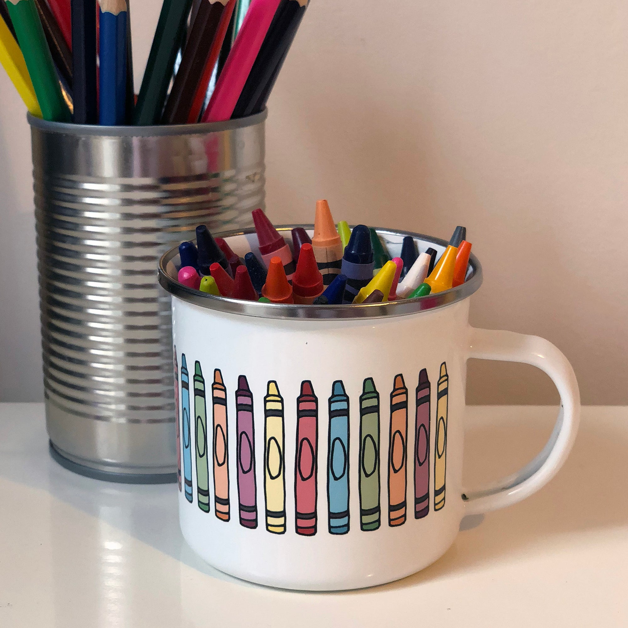 Childrens personalised crayon pot - Hendog Designs