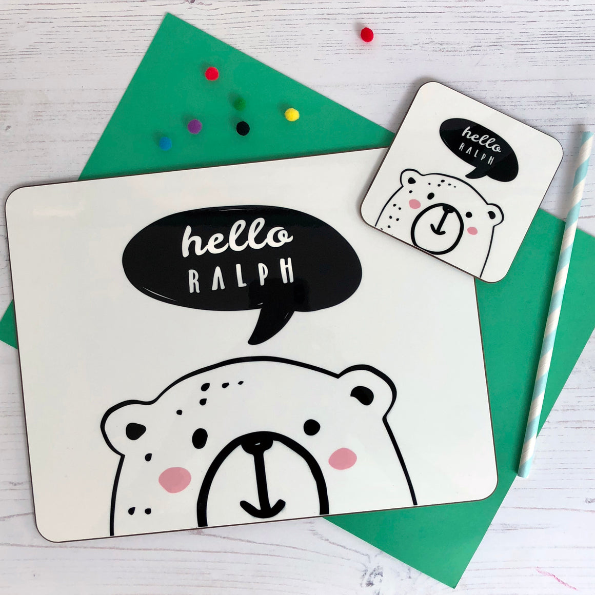 Hello Bear Placemat