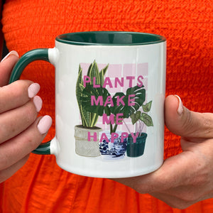 Plants Make Me Happy China Mug