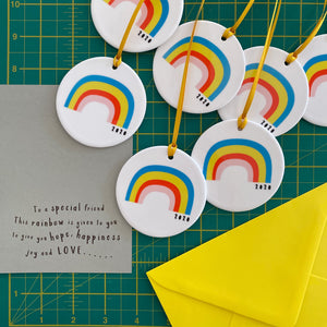Rainbow Ceramic Keepsake Card