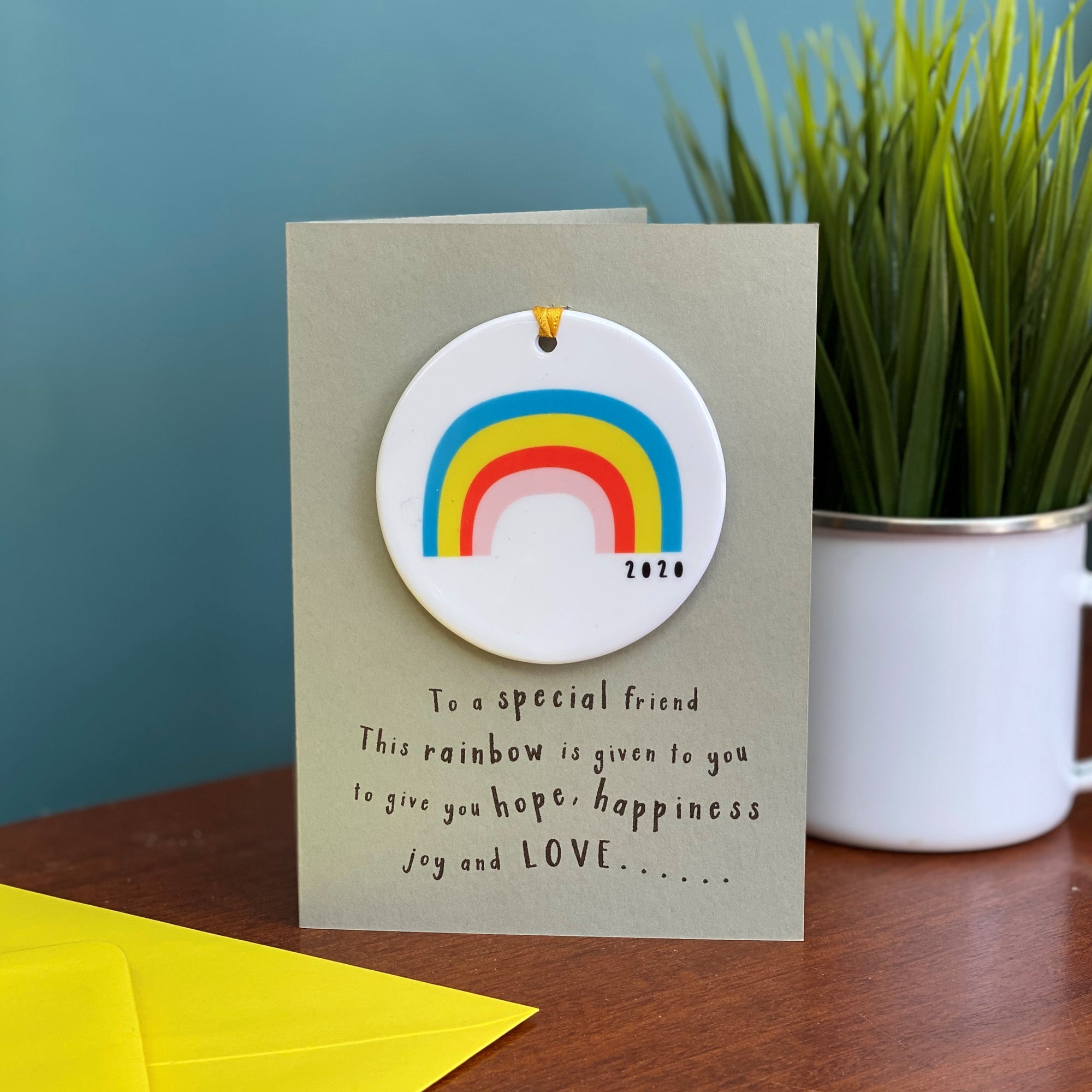 Rainbow Ceramic Keepsake Card