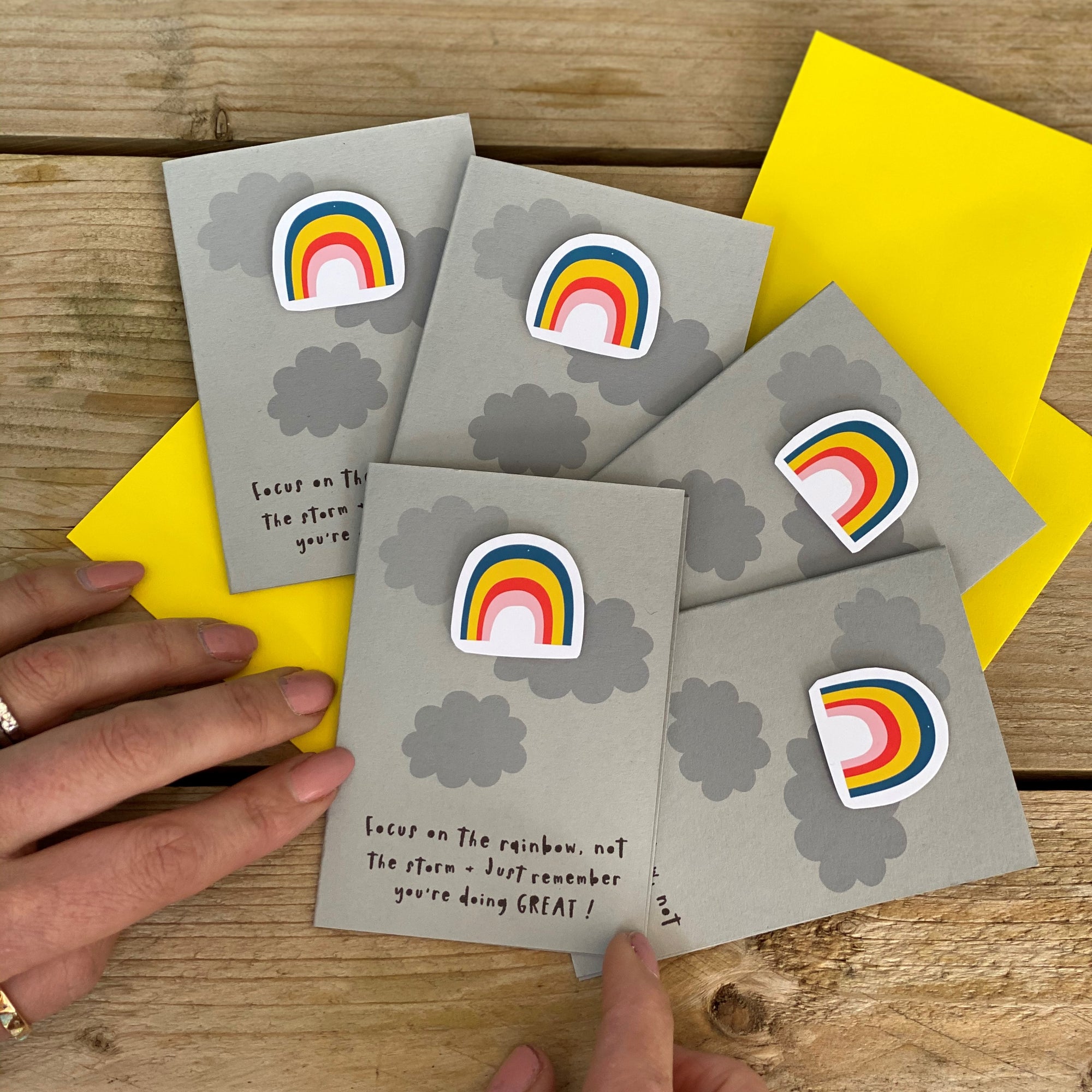 Multi Pack Rainbow 'You're Doing Great' Mini Cards