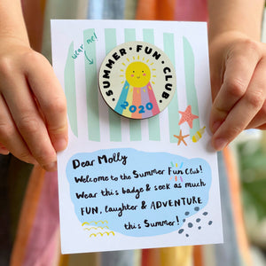 SUMMER FUN CLUB CARD WITH BADGE