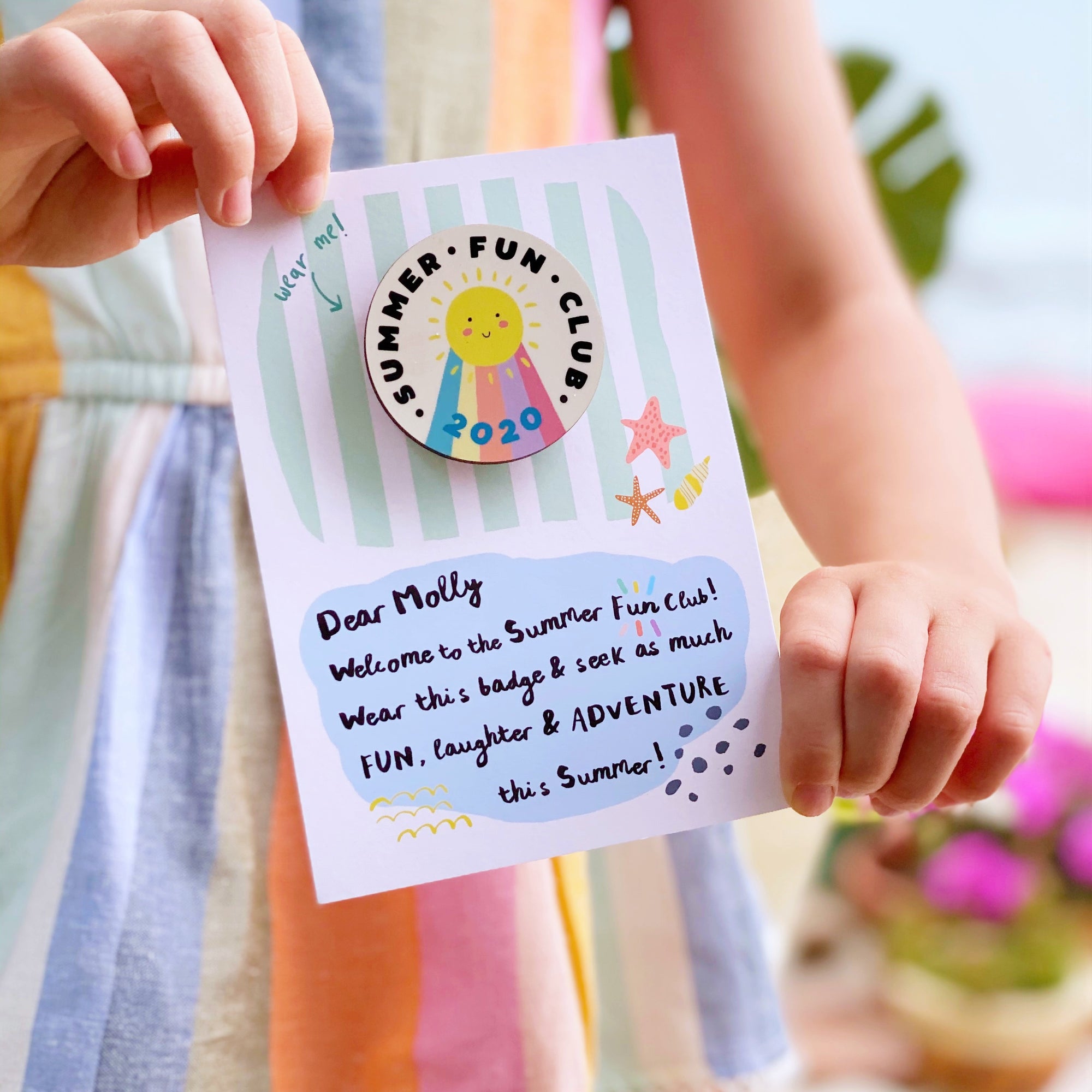 SUMMER FUN CLUB CARD WITH BADGE