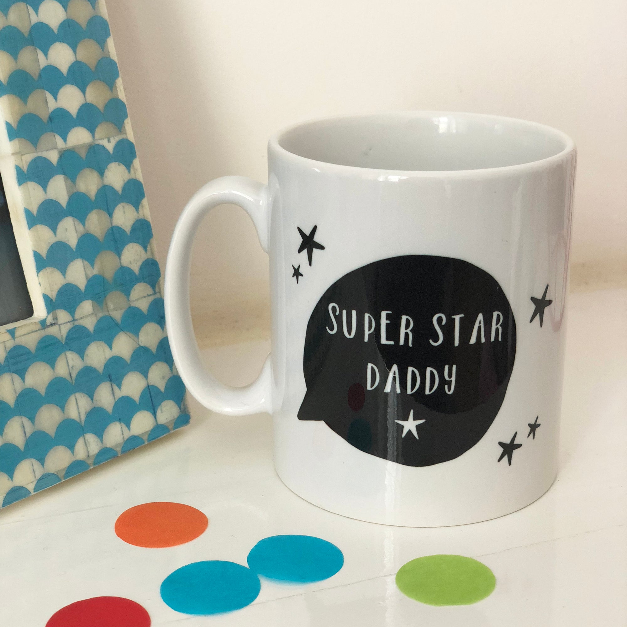 Super Star Daddy China Mug - Hendog Designs
