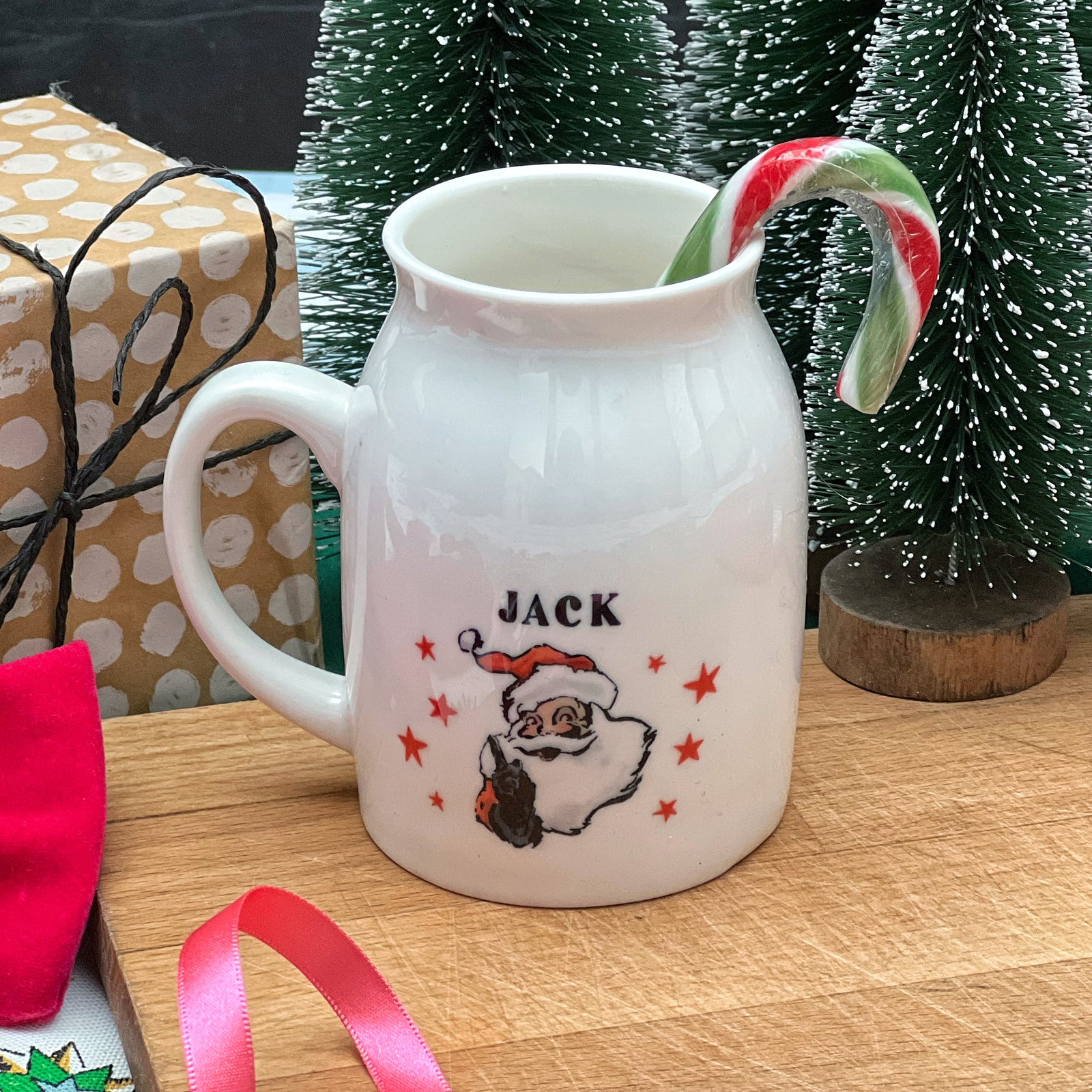 Personalised Father Christmas mugs for kids