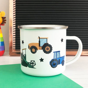 Tractors Enamel Mug