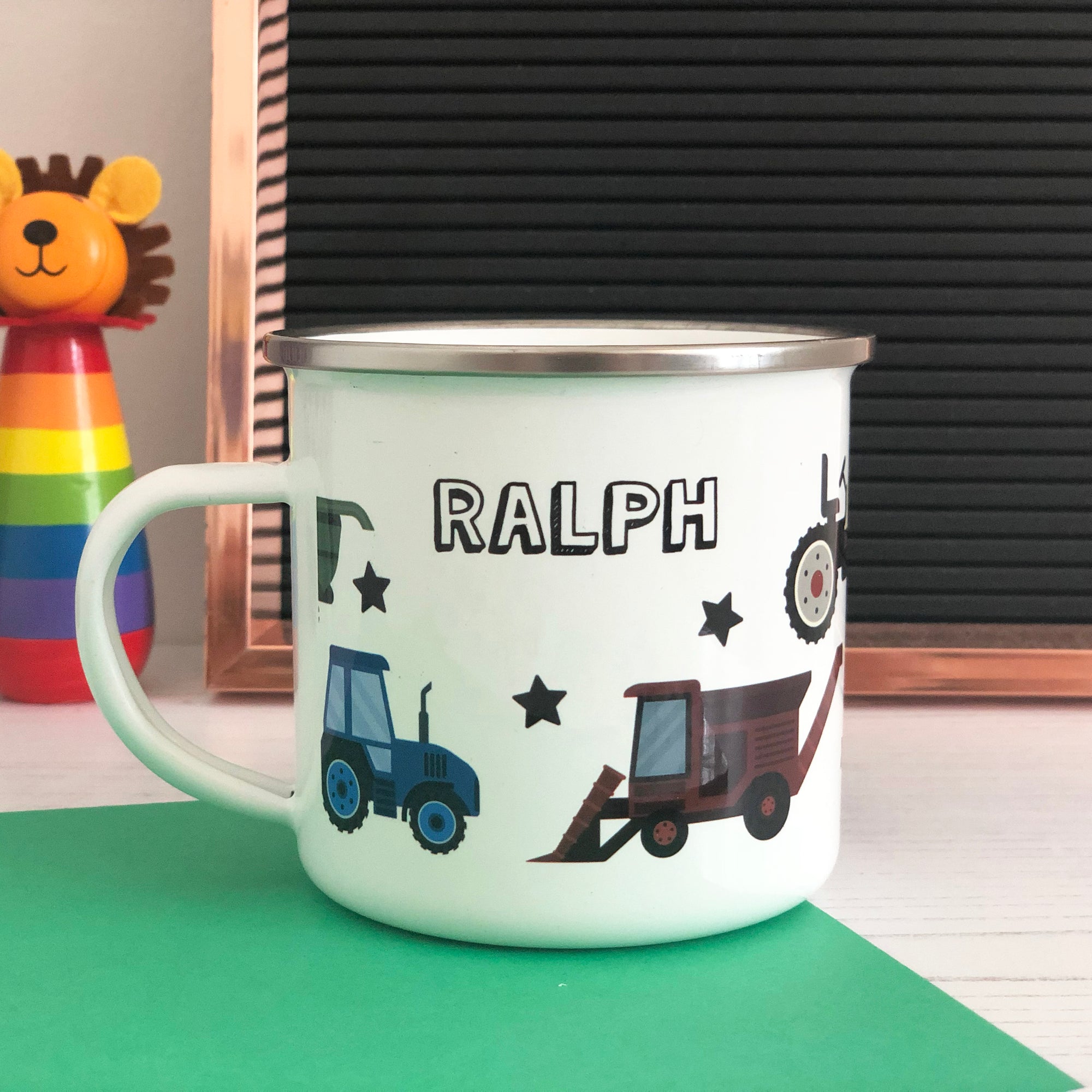 Tractors Enamel Mug - Hendog Designs