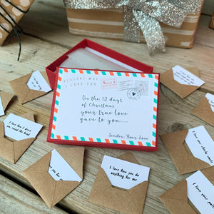Christmas Reasons why I love you 12 Mini Love Letters Personalised  Gift