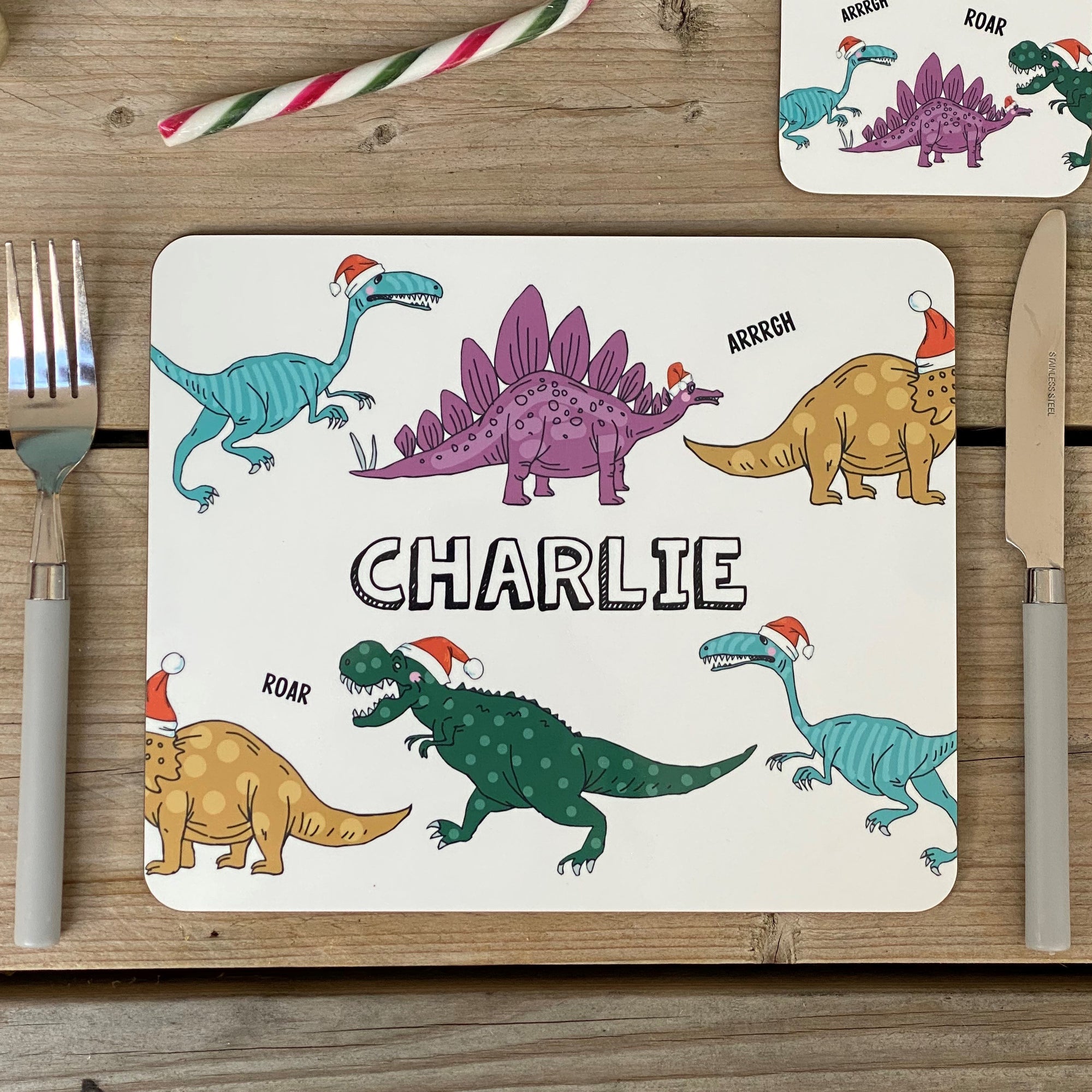 Christmas Dinosaur Placemat