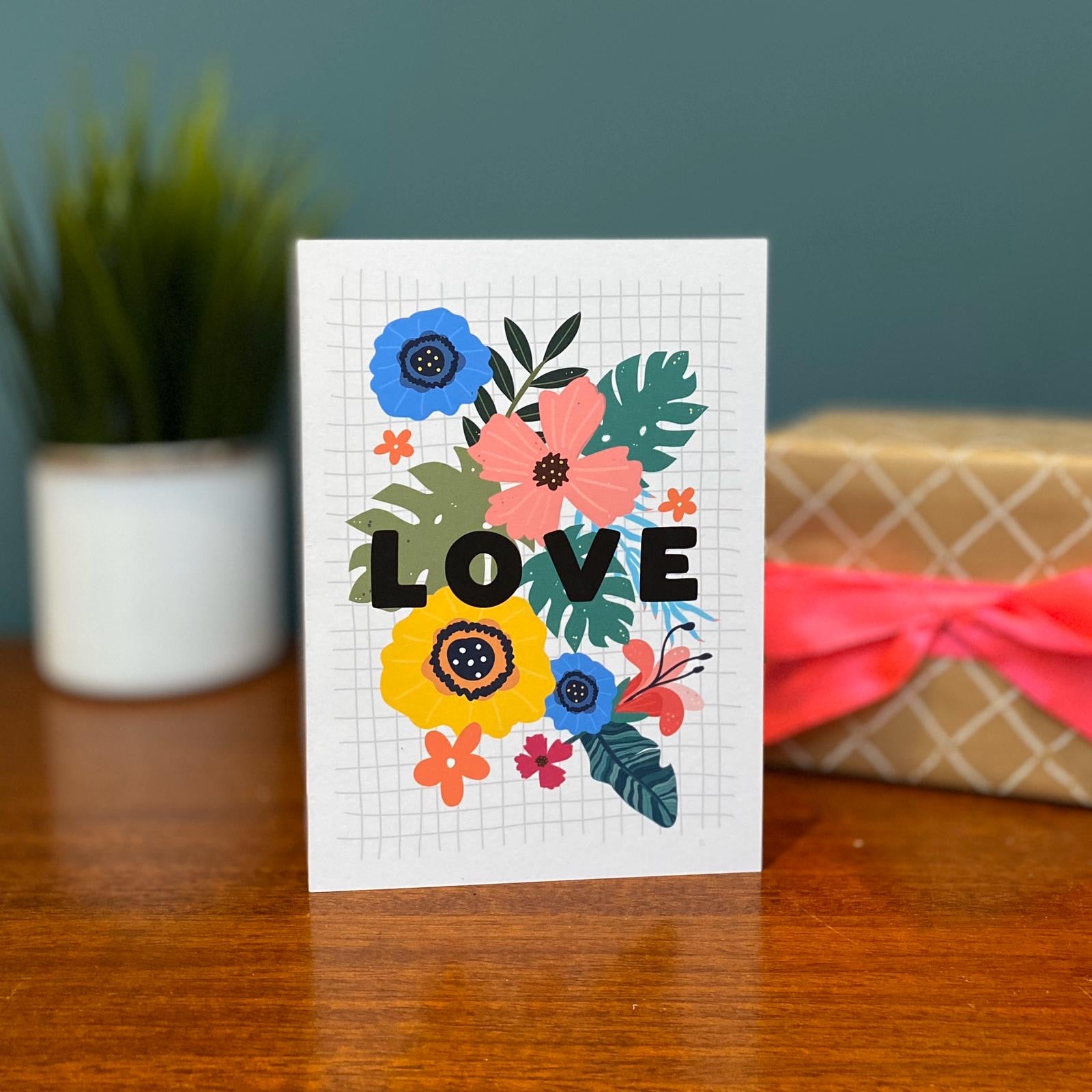 Bright Floral Love Card