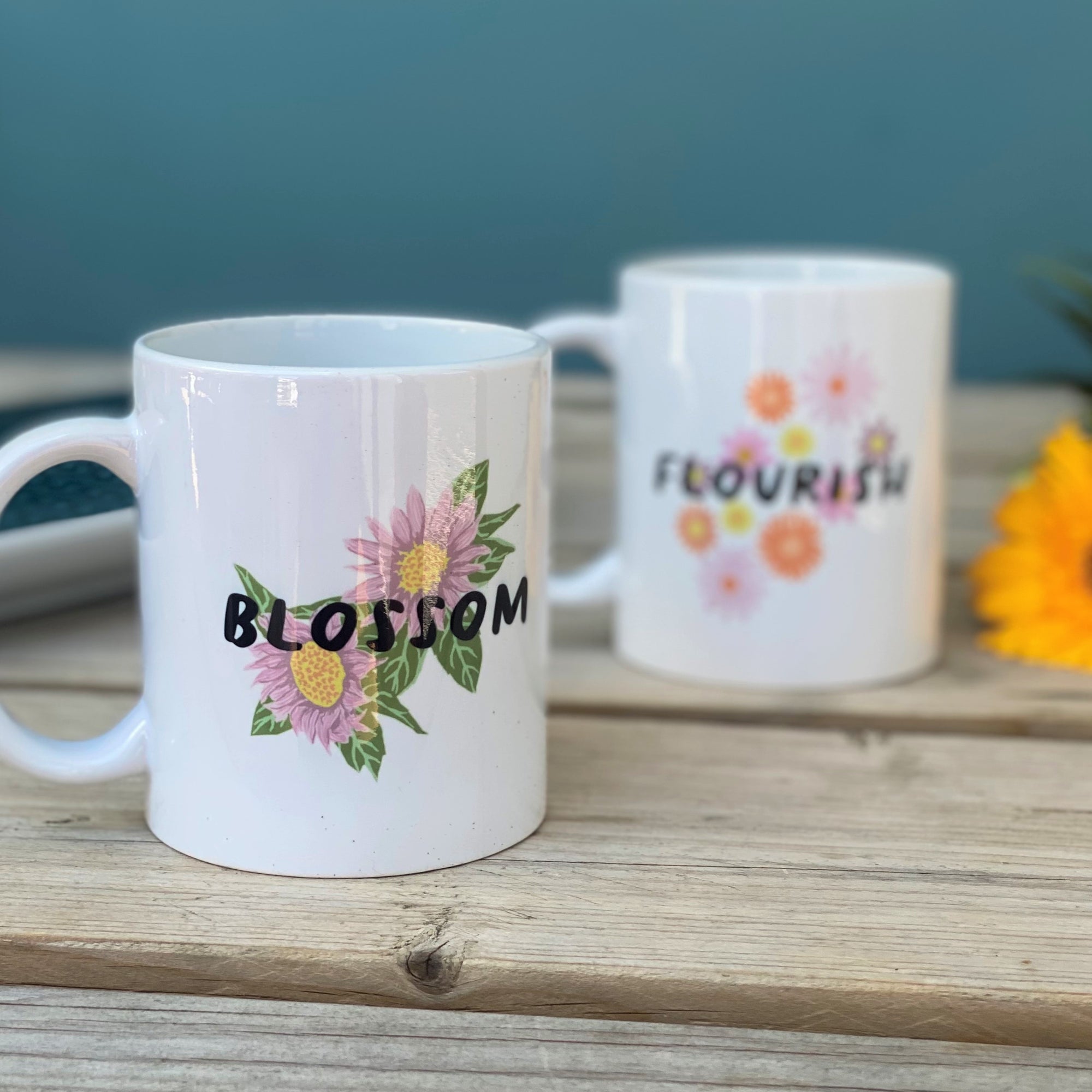 Empowering Flower China Mugs