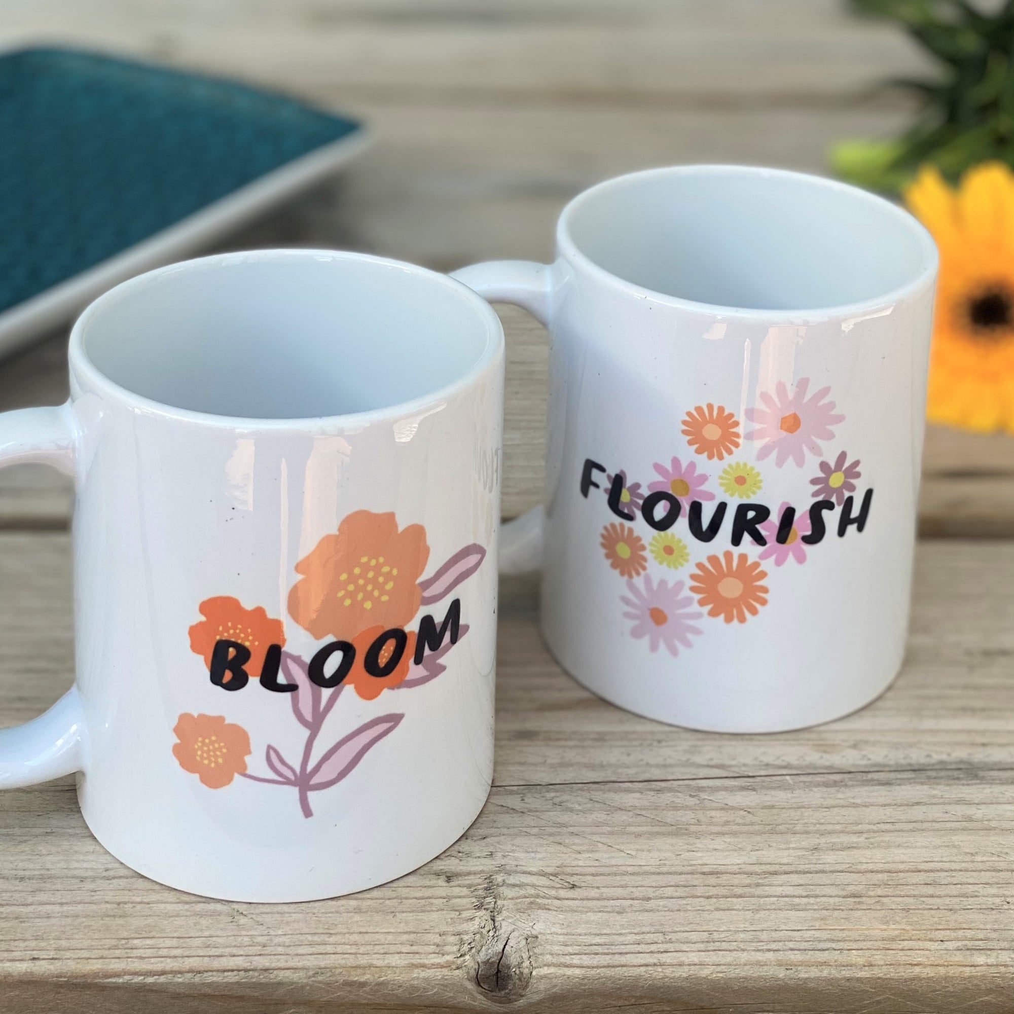 Empowering Flower China Mugs