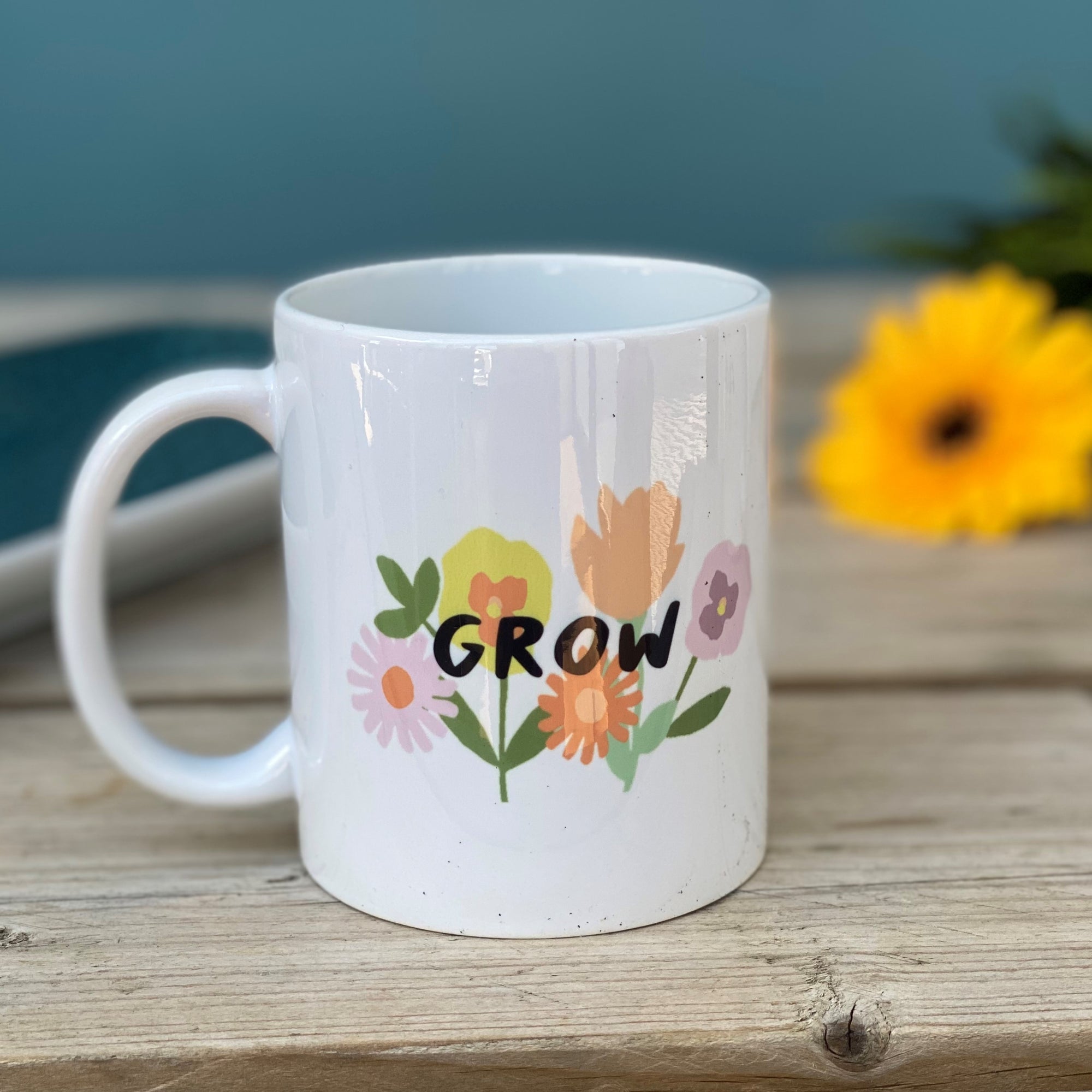 Empowering Flower China Mugs