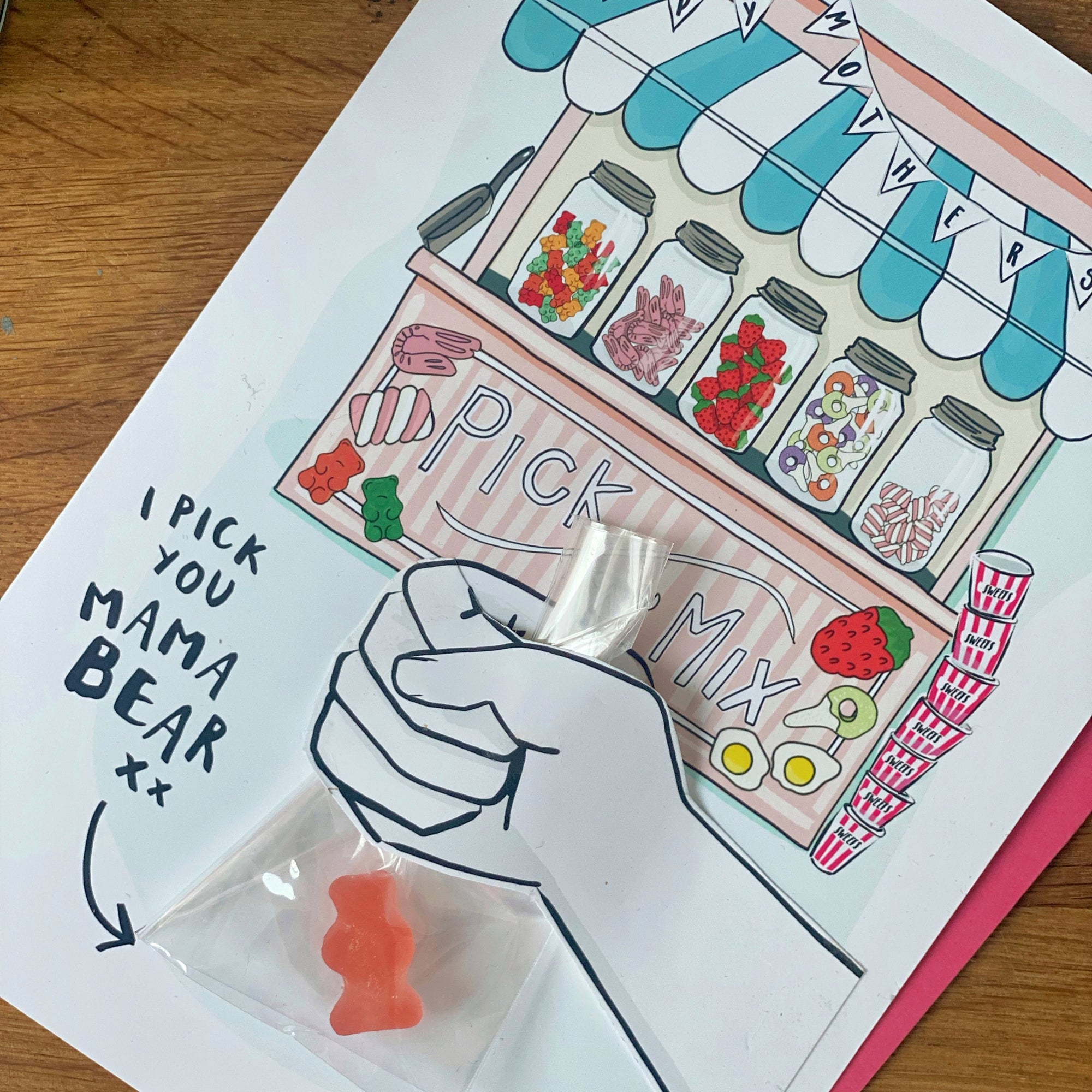 Pick And Mix, I Pick You Mama Bear Card