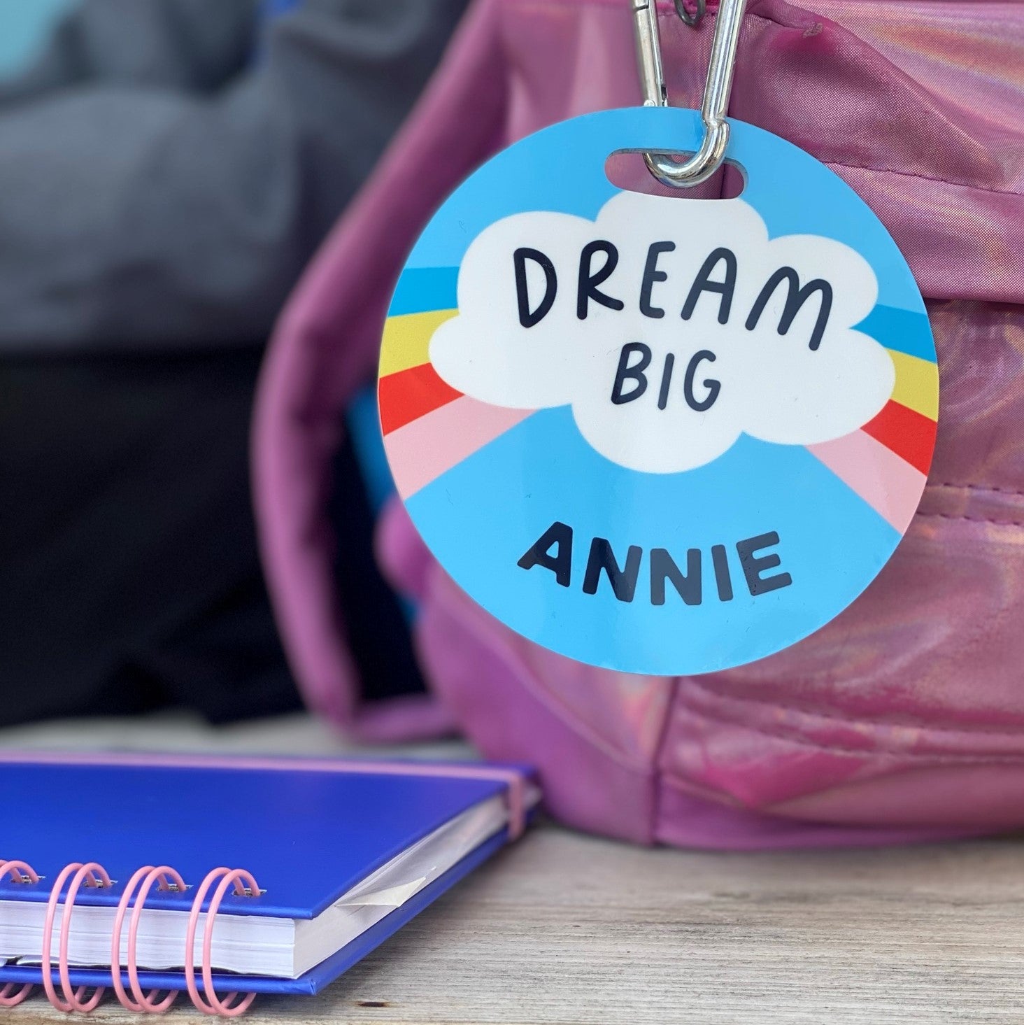Dream Big Cloud and Rainbow Bag Tags