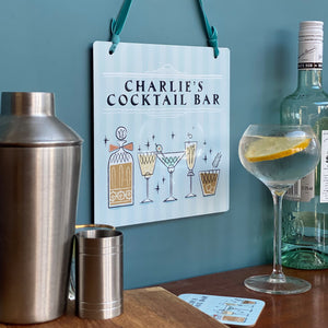 Home Bar 'Cocktail Bar' Personalised Sign