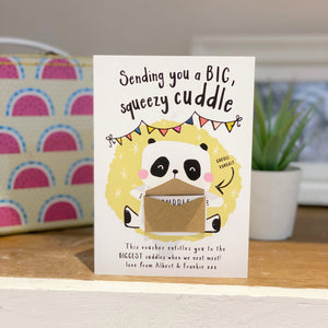 Sending a Cuddle Voucher Greeting Card