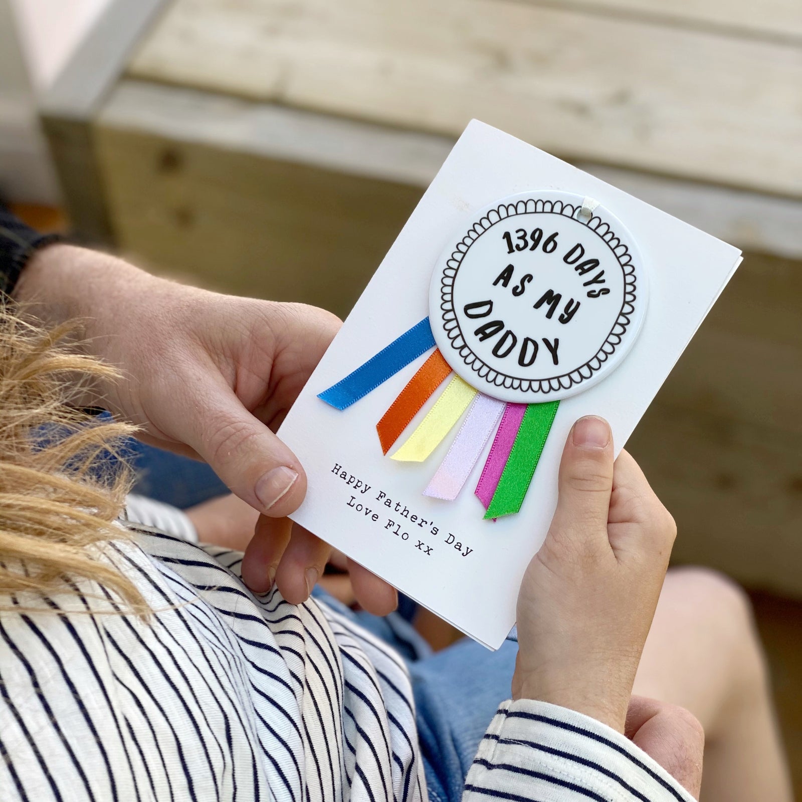 Days As My Daddy Fathers Day Card with Rosette