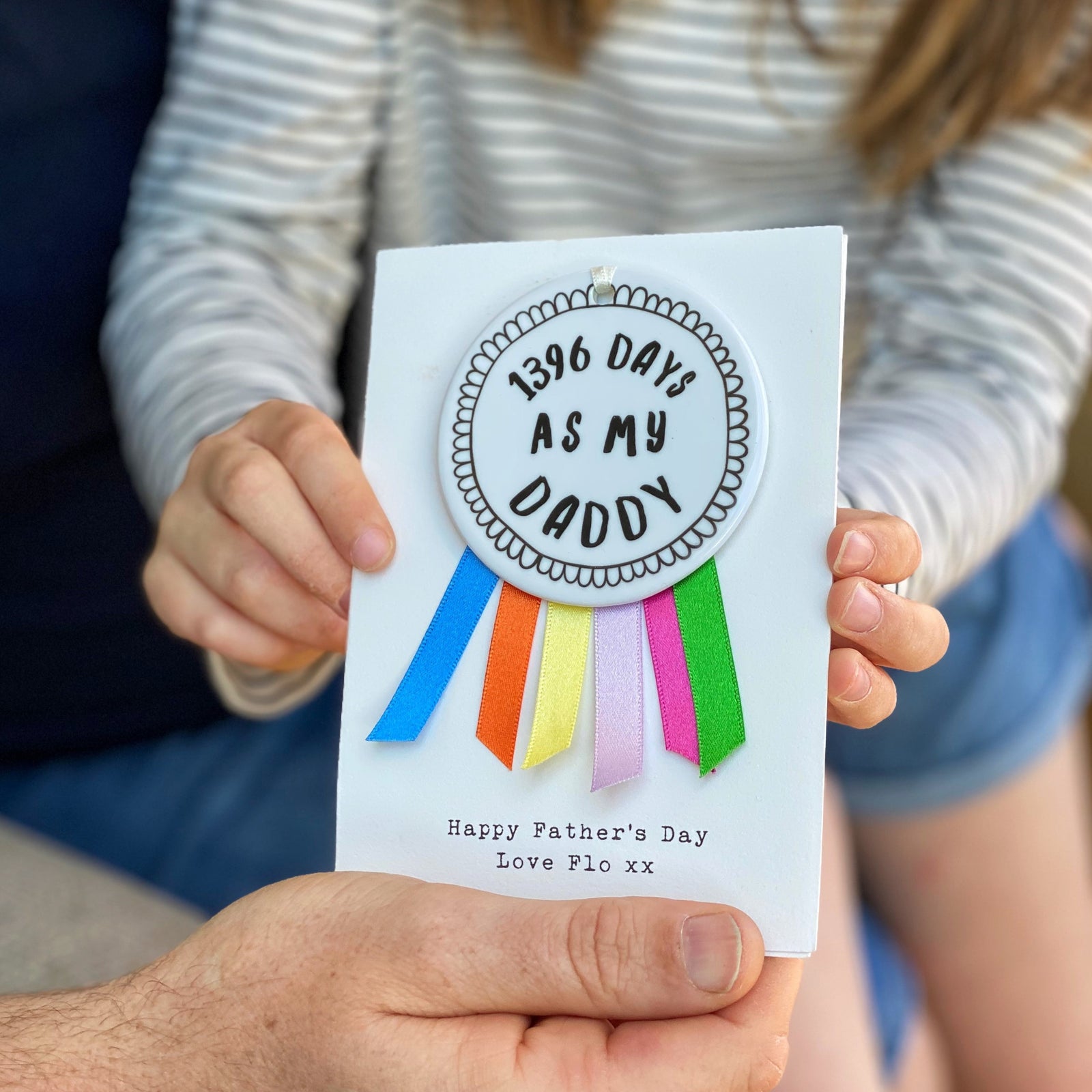 Days As My Daddy Fathers Day Card with Rosette