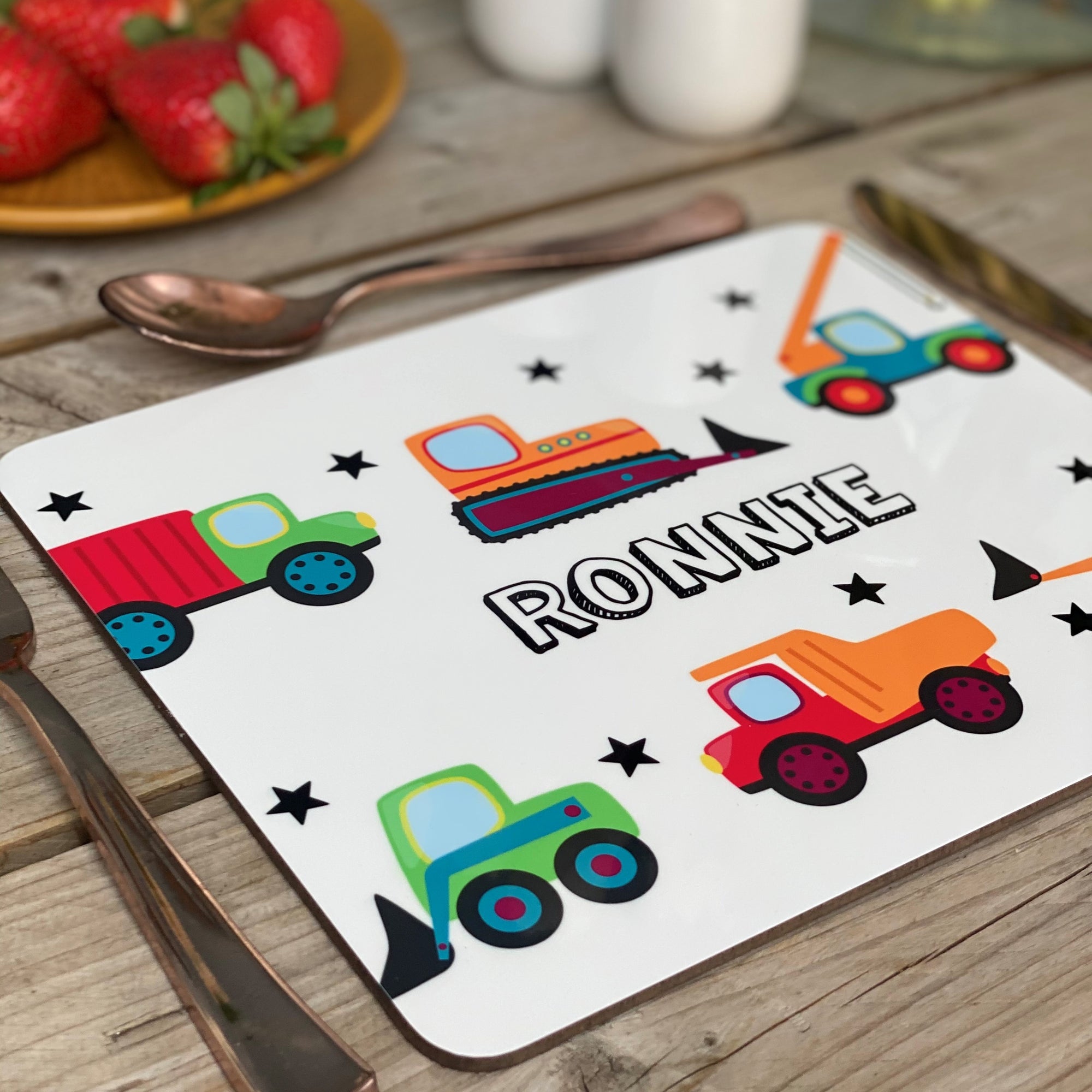 Diggers and Trucks Placemat - Hendog Designs