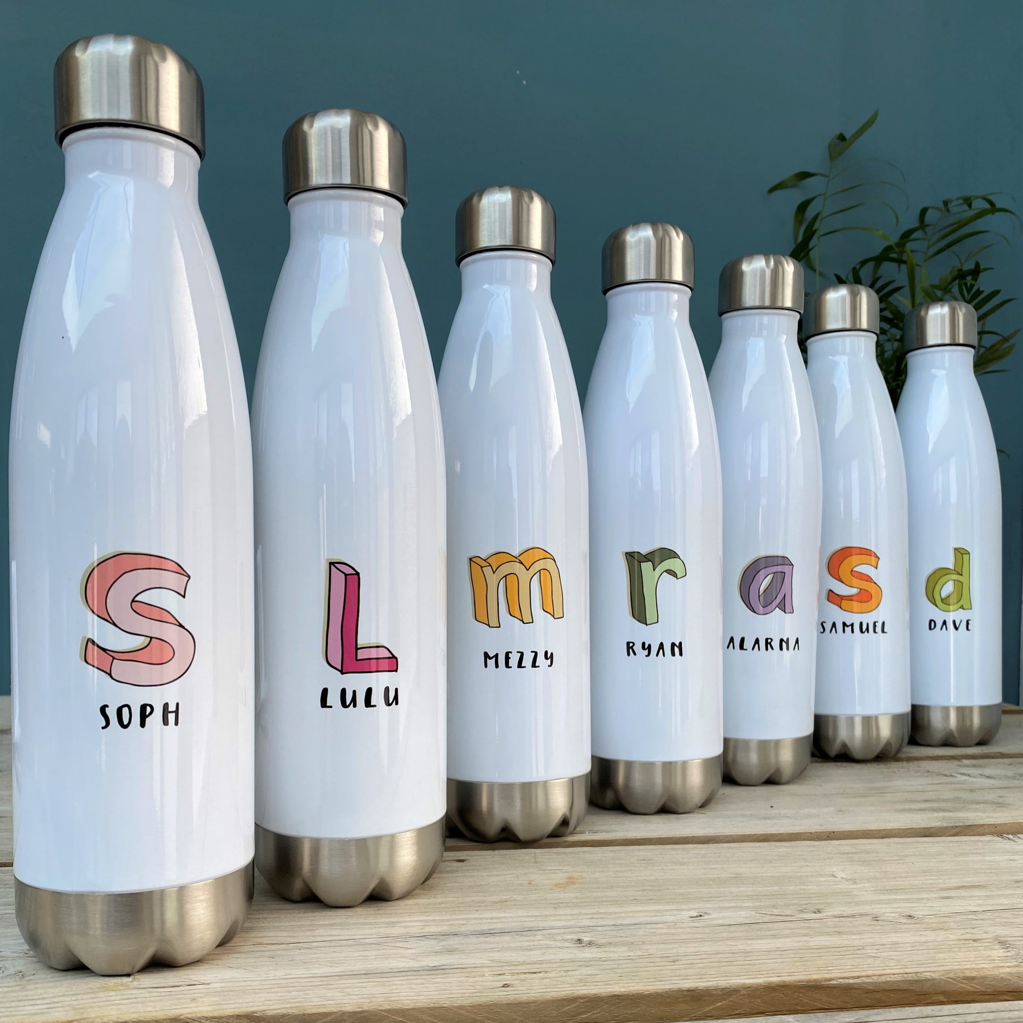 Sketch Initial Luxury Water Bottle