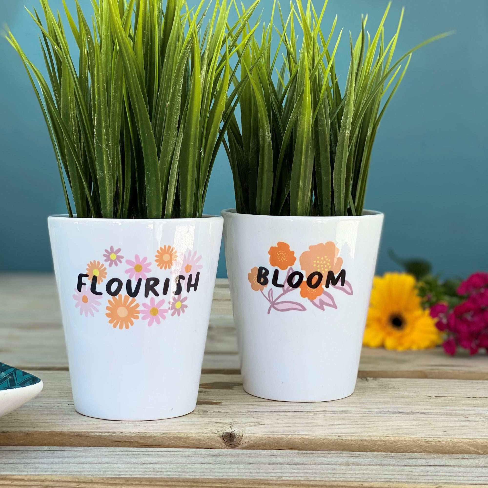 Empowering Flower Themed Flower Pot