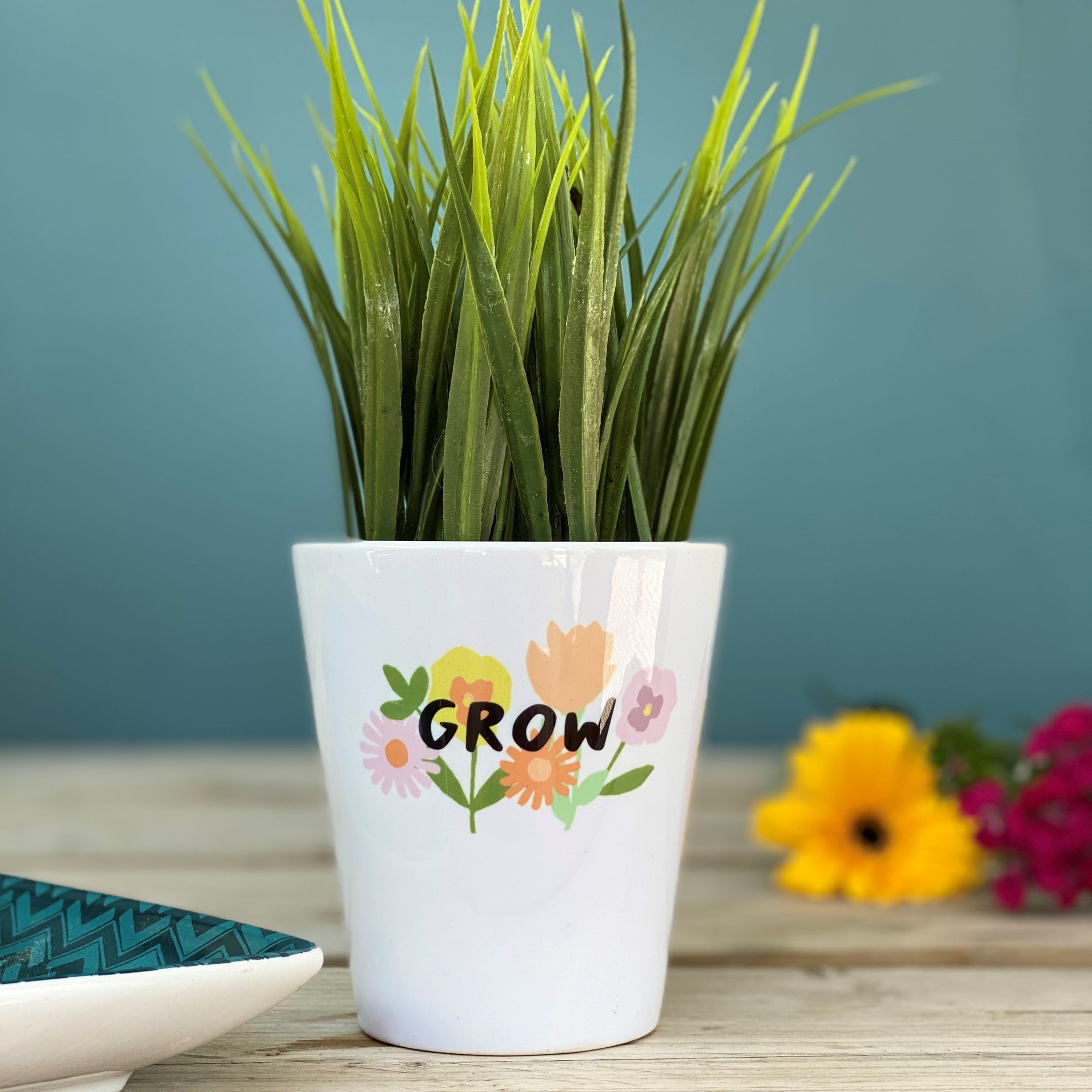 Empowering Flower Themed Flower Pot