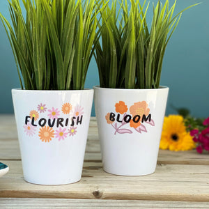 Empowering Flower Themed Flower Pot