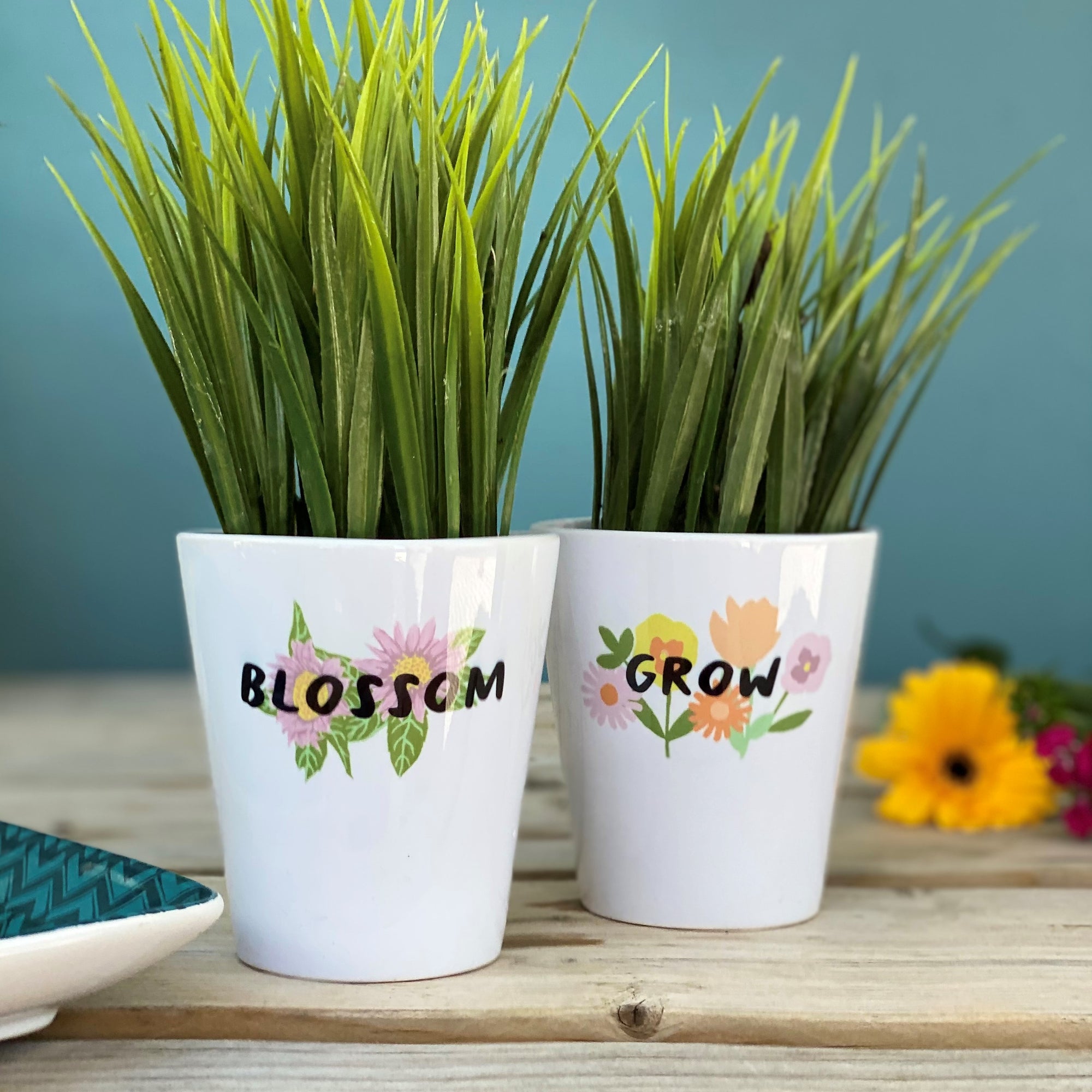 Empowering Flower Themed Flower Pot