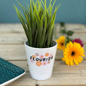 Empowering Flower Themed Flower Pot
