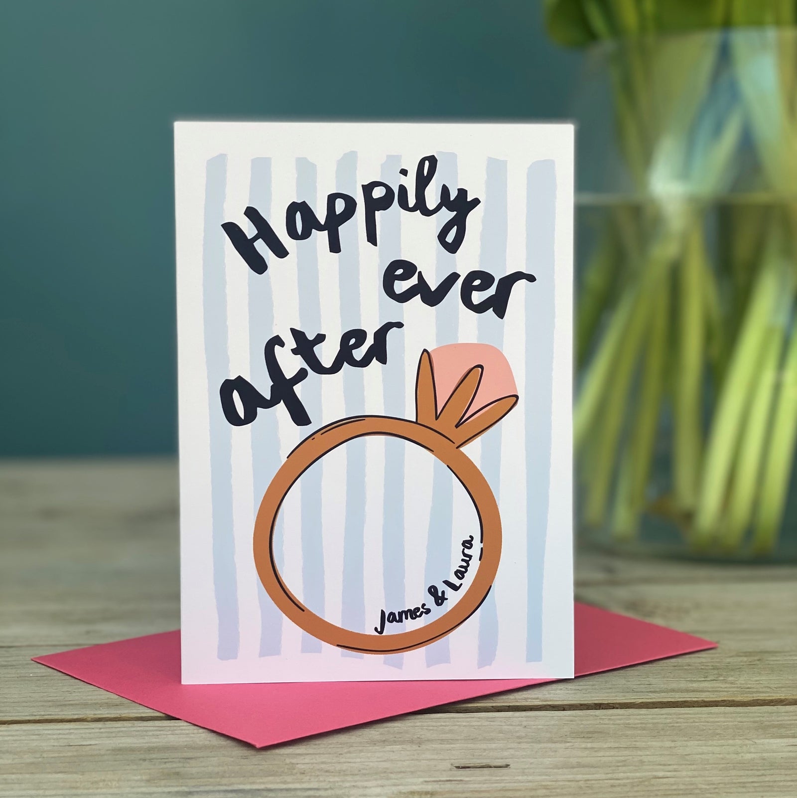 Personalised Happily Ever After Engagement Card