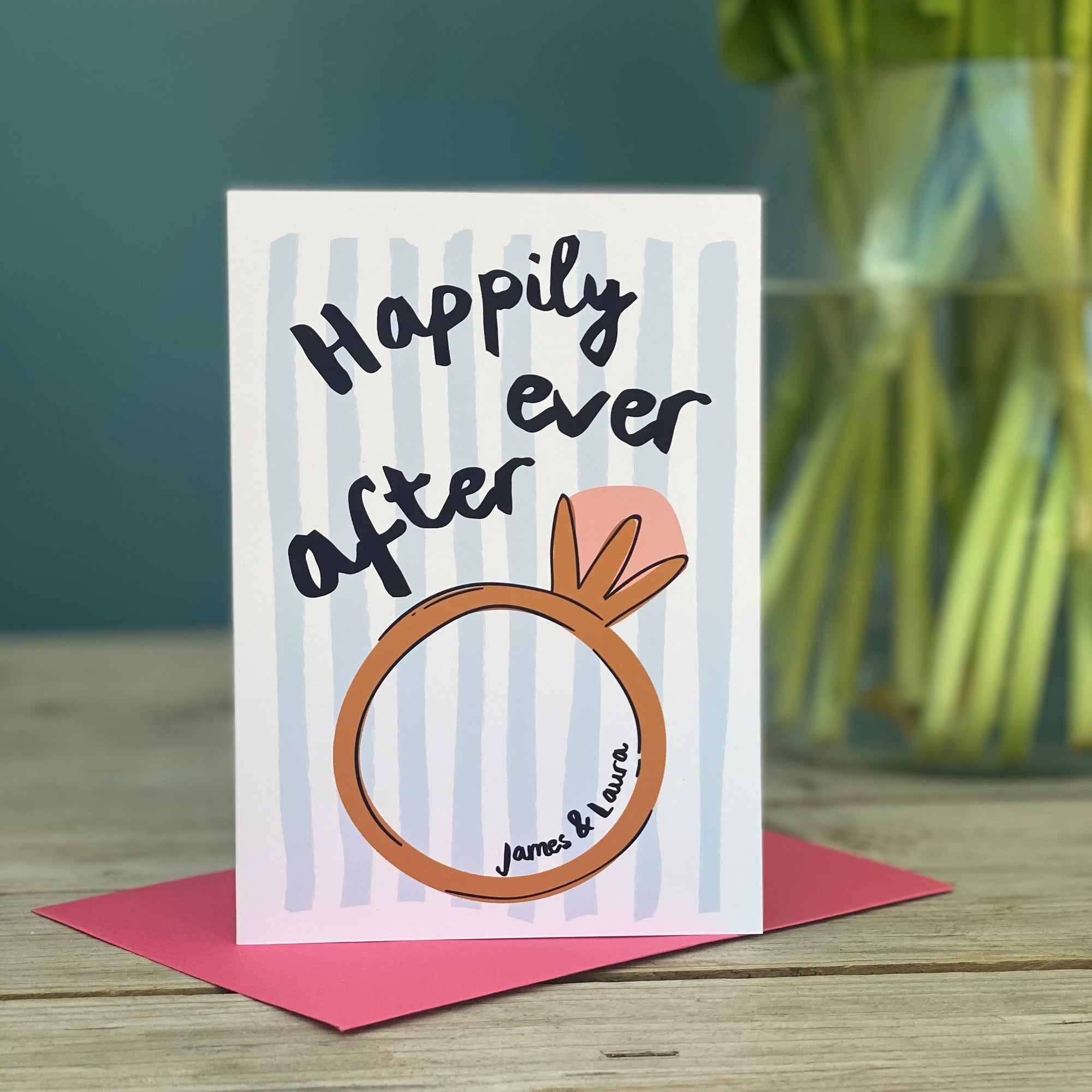 Personalised Happily Ever After Engagement Card