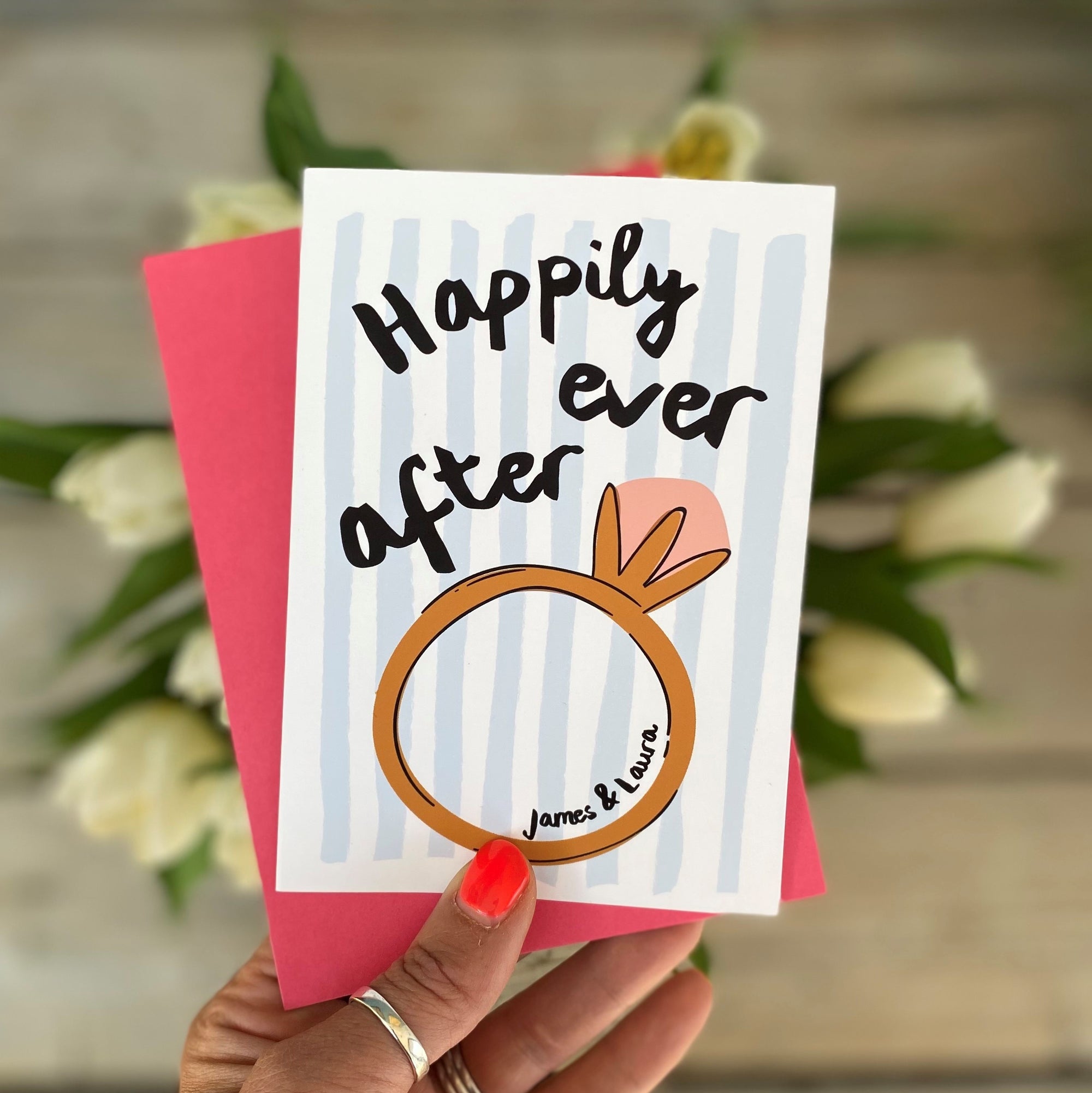 Personalised Happily Ever After Engagement Card