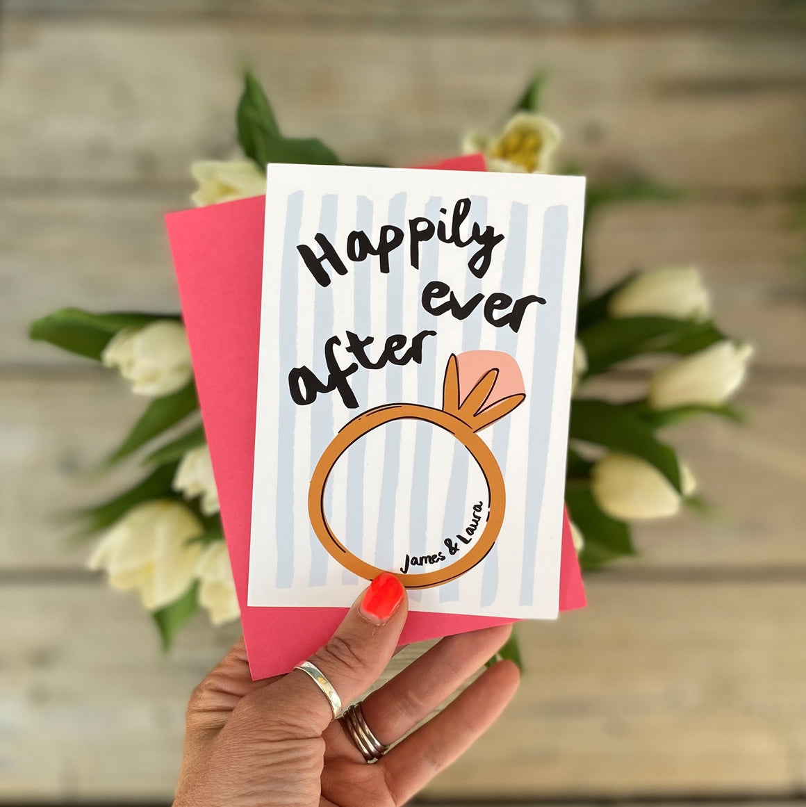 Personalised Happily Ever After Engagement Card