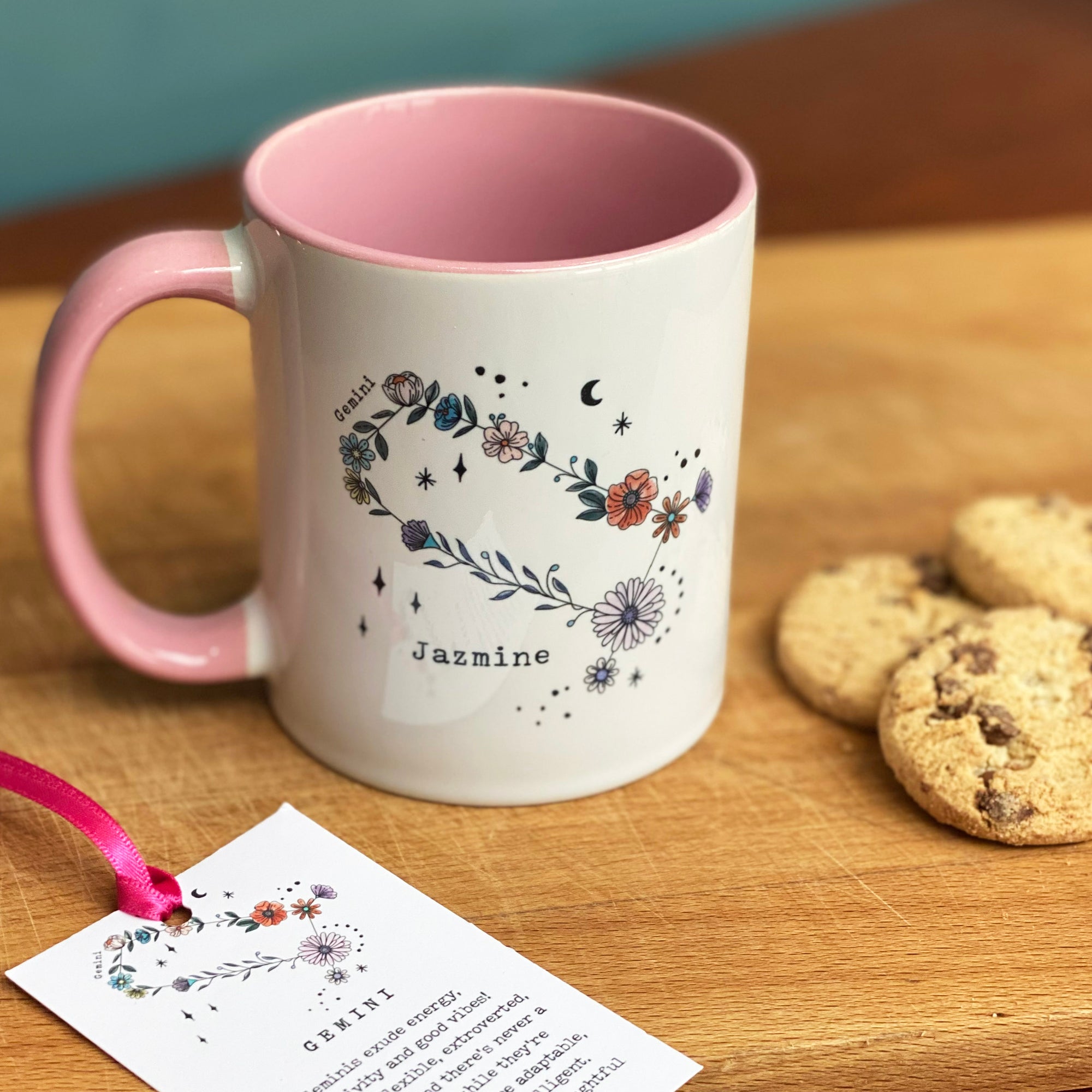 Zodiac Floral Star Constellation Mugs