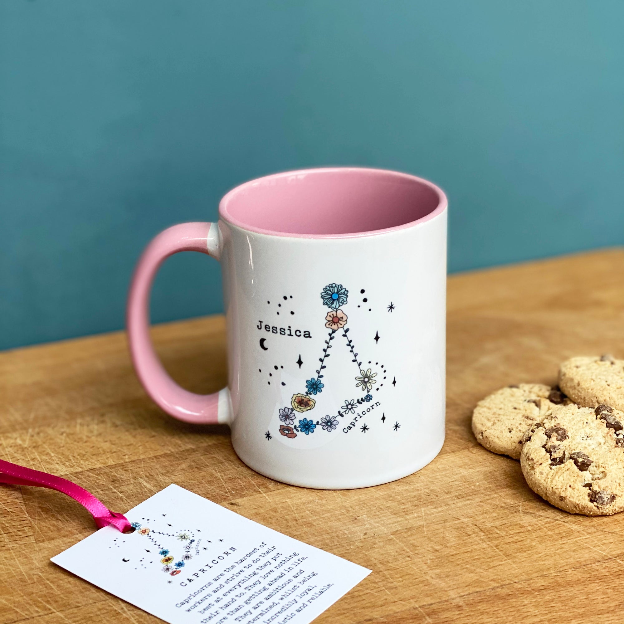 Zodiac Floral Star Constellation Mugs