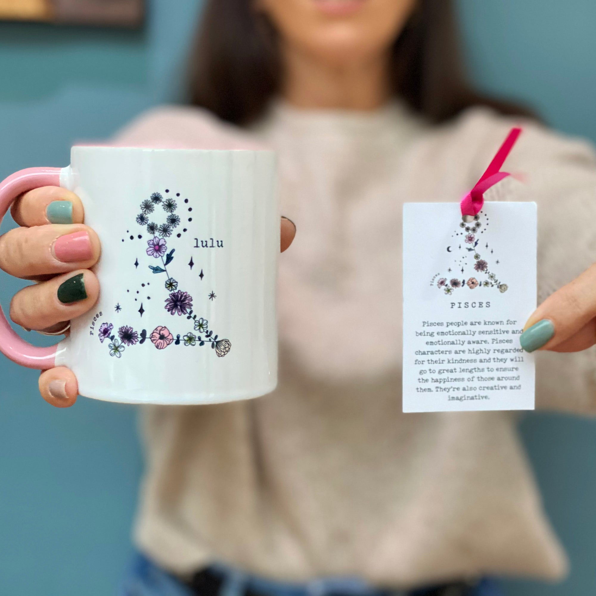 Zodiac Floral Star Constellation Mugs